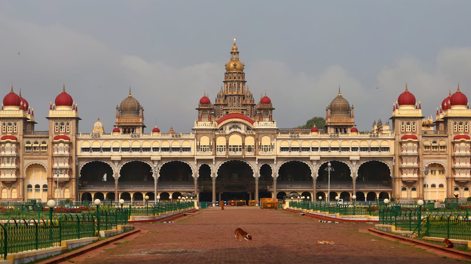 The Grand Facade of Mysuru Palace in the Morning Sun